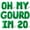 Green, variant on Letter Balloons - OH MY GOURD IM 20 16" Inch Alphabet Letters Foil Mylar Balloon 20th Birthday Party Banner (White)