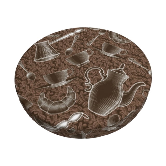 Balery Coffee pots Fundas de asiento para taburete de bar redondo de tela de terciopelo ajustables que protegen de arañazos y manchas para sillas de 14 a 17 pulgadas.-13 inch