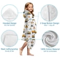 thumbnail image 7 of Cartoon Construction Vehicles Animals Hooded Bath Towel，50"x30" for Ages 3 To 12 Kids, Quick Dry Lightweight Soft Microfiber Hood Beach Towel Cover Up for Kids, 7 of 7
