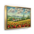 thumbnail image 3 of Designart 'Beautiful Landscape With Poppies Flowers By Riverside' Traditional Framed Canvas Wall Art Print, 3 of 5