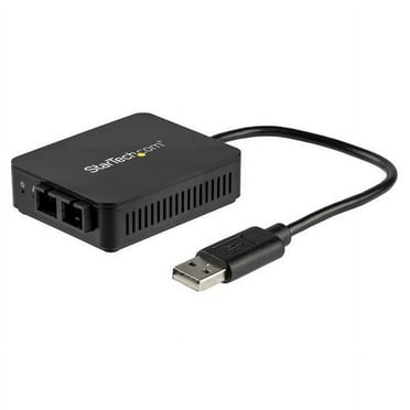 StarTech.com US100A20FXSC USB 2.0 to Fiber Optic Converter, 100BaseFX SC - Black