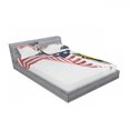 thumbnail image 3 of Ambesonne Animal Fitted Sheet & Pillow Sham Set, 4th of July Country, Twin, Multicolor, 3 of 3