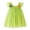 Mint Green, variant on Bmisegm Toddler Dress Holiday Flutter Sleeve Spaghetti Strap Dress Smocked Bodice 3D Flower Flowy Skirt Kids Dress 18-24 Months