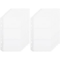 36 Pockets 12 Pack A6 Binder Pockets 6-Hole Budget Cash Envelopes Clear Zipper Pouches Loose Leaf Waterproof PVC Card Sleeves Folders