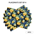 thumbnail image 3 of Placemats Set of 4, yellow lemons Blue Sicilian style Place mats for Dining Table Indoor/Outdoor, Cute Heat Resistant Washable Table Mats(18" x 12"), 3 of 8