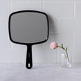 thumbnail image 3 of Professional Quality Hand Mirror – Hand Held Mirror with Handle, Single Sided Vanity Makeup Mirror for Women, Men, Salon, Barber, Shaving, and Travel, Medium In Black, 3 of 5