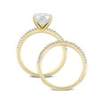 thumbnail image 4 of Everly Women's Moissanite Created Diamond 14k Yellow Gold Bridal Set, 4 of 7