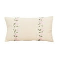 thumbnail image 2 of Embroidered Pillow under $5! kkbbma Embroidered Rose Flower Pillow, Sofa Bed Lumbar Support Cushion, Decorative Throw Pillowcase, Floral Home Decor Accent, Holiday Gift Idea, 2 of 6