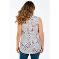 thumbnail image 2 of Roaman's Women's Plus Size Kate Sleeveless Shirt, 2 of 4