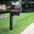 thumbnail image 5 of Thin Red Line USA Flag Honor Memories Mail Box Cover Magnetic Anti-UV 100% Polyester Standard Size 18" X 21" Oxford Garden,Postbox Letterbox Cover, 5 of 6