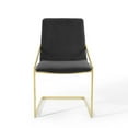 thumbnail image 5 of Modway Pitch 20.5" Velvet Dining Arm Chair in Gold and Black (Set of 2), 5 of 7