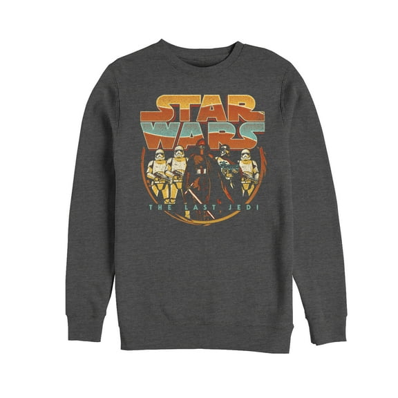 Men's Star Wars The Last Jedi First Order Retro  Sweatshirt Charcoal Heather Large