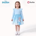 thumbnail image 5 of Disney Frozen Girl Dresses Elsa Graphic Blue Ruffle Long Sleeves Dress Character Gifts Kids 8-9Y, 5 of 10
