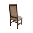 thumbnail image 2 of Maye 22 Inch Dining Chair, Set of 2, Tufted Ivory Fabric, Brown Pine Wood, 2 of 6