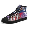 thumbnail image 6 of Texas Bluebonnet Zip American flag High Top Canvas Shoes Sneakers Black Size 12, 6 of 6
