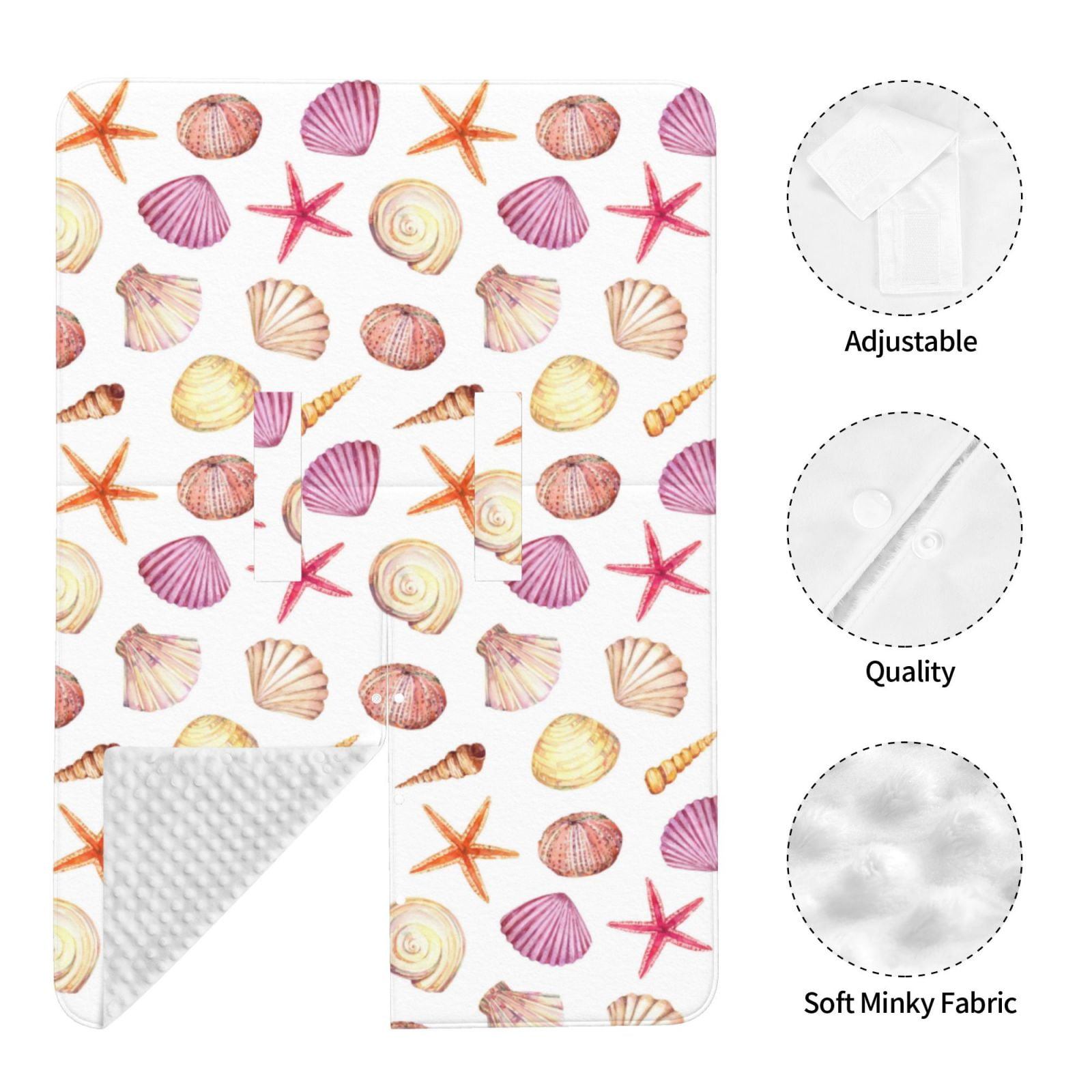 Car Seat Cover Baby - Purple White Shell Conch Breathable Infant Car Seat Cover for Baby Carseat, Lightweight Comfort Baby Essentials Must Haves Newborn Stuff for Girl Boy