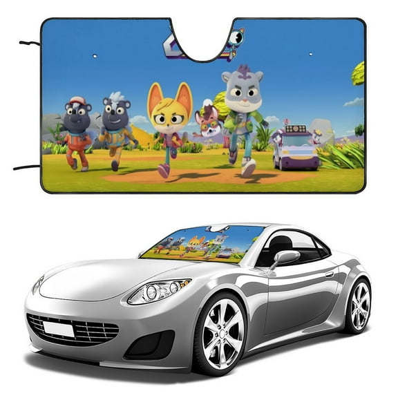 The Creature Cases-theme Windshield Sun Shade Front Protector Folding Car Sun Visor Blocks Uv Rays Keeps Your Vehicle Cool52in*28in(130cm*70cm)