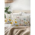 thumbnail image 3 of Outdoor Pillows Waterproof, Wildflowers Bedding Throw Pillows with Insert for Couch Sofa Bed, Farmhouse Country Vintage Floral Wood Grain 12x20 Inch Pillowcases Decorative Patio Pillow Set of 1, 3 of 8