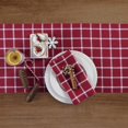 thumbnail image 6 of Linen Table Runner 108 Inches Long - 100% Pure Linen Windowpane Red Table Runner 14 x 108 Inch for Dining, 6 of 6
