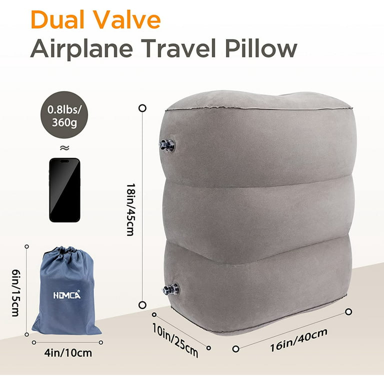 Lumbar Support Cushion Car Lumbar Roll Pillow for Office Chair Seat  Inflatable Airplane Travel Pillows Lower Back Pain Relief Blow up Half Moon