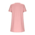 thumbnail image 4 of Cethrio Summer Dresses for Girls 2025, Casual Short Sleeve V Neck Midi Dresses Shirts Dresses Pink Size 7-8, 4 of 4