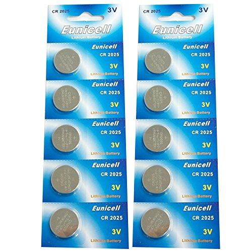 Eunicell Batteries CR2025 5003LC Blister Lithium 3V 3 Volts (10 pcs)
