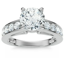 Pompeii Certified 3 Ct Diamond Engagement Ring Cathedral Lab Grown (G/H,VS2-SI1)