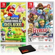 Angle View: New Super Mario Bros. U Deluxe + Hyrule Warriors: Definitive Edition - Two Game Bundle - Nintendo Switch