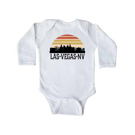 

Inktastic Las Vegas Nevada Skyline Retro Gift Baby Boy or Baby Girl Long Sleeve Bodysuit