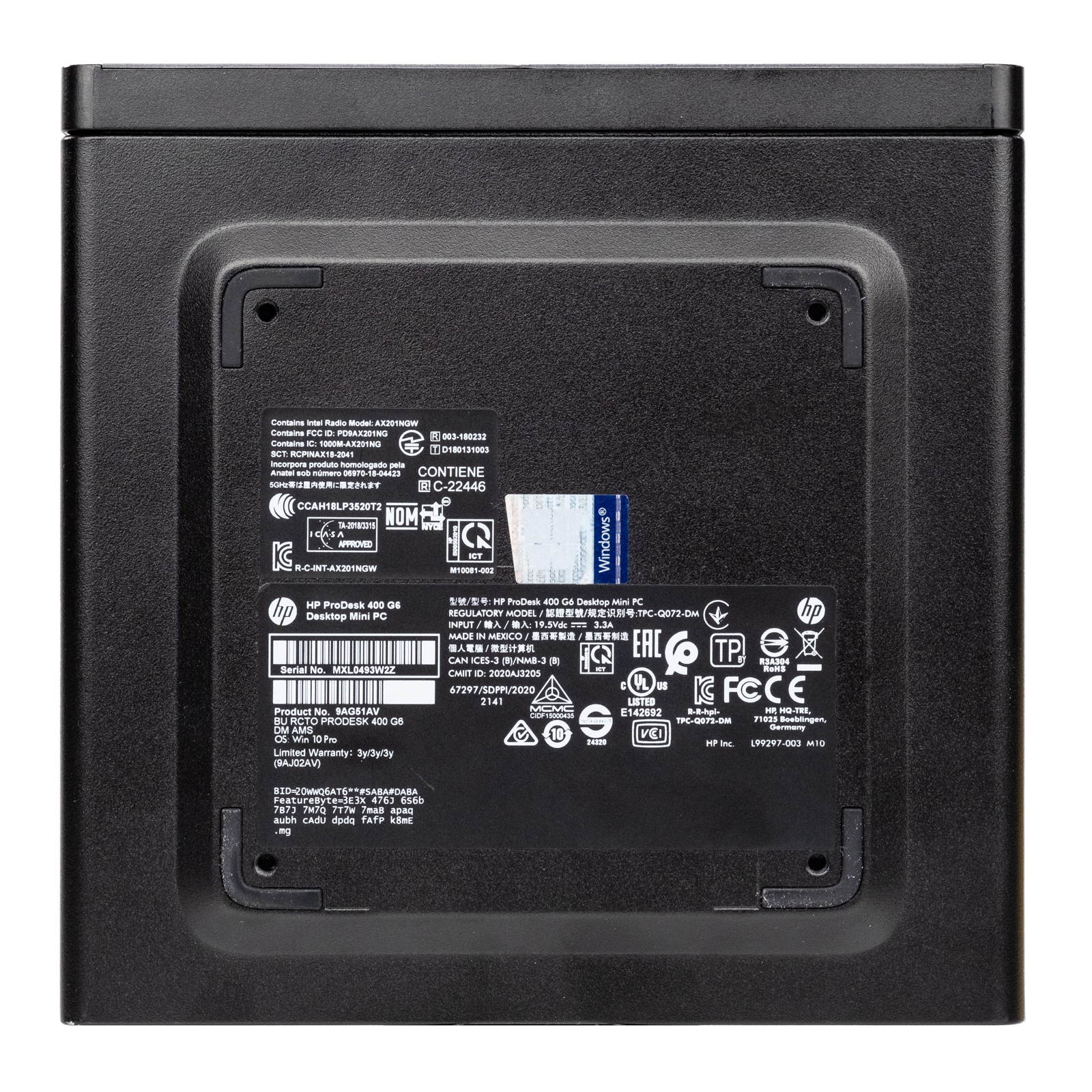 HP ProDesk 400 G6 Mini Desktop Intel 6-Core i5-10400T 2.00GHz 16GB 512GB SSD Windows 11 Pro (Good)