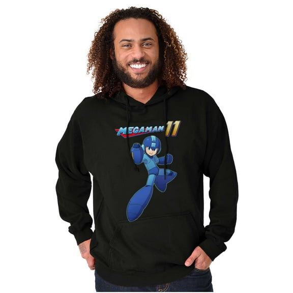 Classic Video game Mega Man 11 Unisex Plus Size Hoodie Brisco Brands 2X