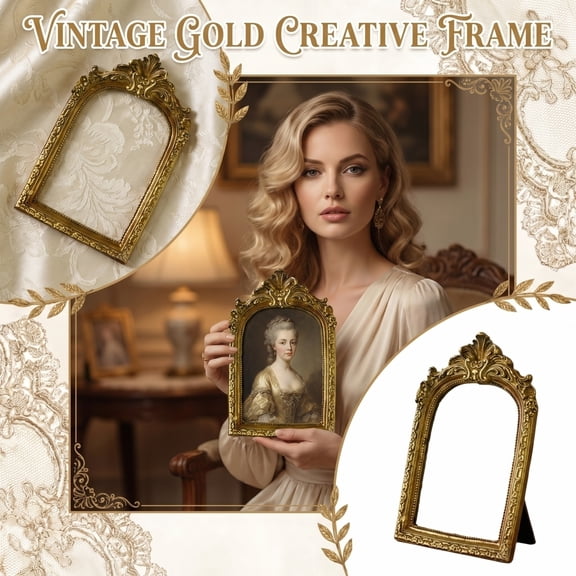 Gold Vintage Wall Mirror Ornate Gold Frame Mirror Decorative Wall Mounted Mirror for Living Room Bedroom Entryway Home Office