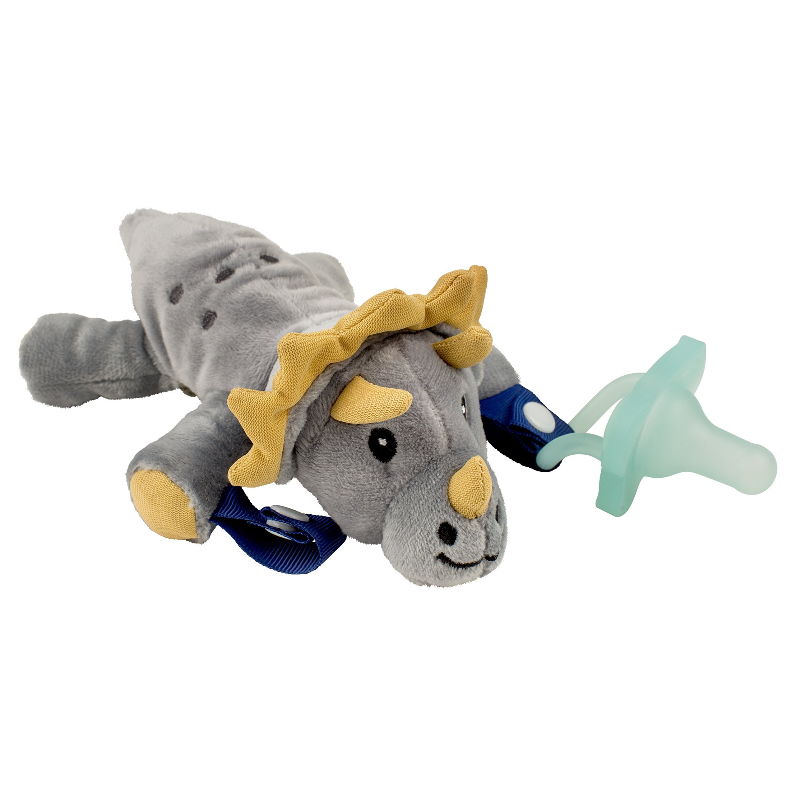 Dr. Brown's Lovey Pacifier and Teether Holder, Triceratops with Teal, 0