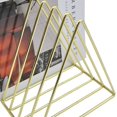 thumbnail image 6 of TRIANU Triangle File Folder Magazine Holder Metal Newspaper Holder Magazine File Storage for Office Home Decoration, Rose Gold, 6 of 7