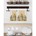 thumbnail image 3 of Sunflower Gnomes Kitchen Dish Towels for Drying Dishes Set of 2, Spring Eucalyptus Floral Orange Plaid Waffle Weave Microfiber Hand Tea Bathroom Towels Quick Dry & Absorbent Towel 15.7x23.6, 3 of 7