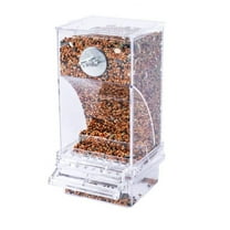 Bird Parrot Feeders,No Mess Automatic Cage Feeder Dispenser Food Container,Auto Bird Seed Bowl for Small Medium Birds,Cockatiel Canary Cockatoos Parakeet,Acrylic Seed Food Container Reducing-Waste