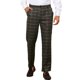 thumbnail image 1 of Pantalones de cuadros INSPIRE CHIC para hombre, con frente plano y corte recto, talla 36, negro y marrón, 1 of 5