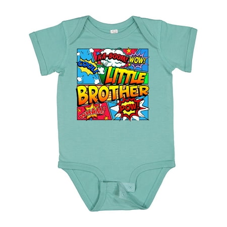 

Inktastic Little Brother Comic Book Gift Baby Boy Bodysuit