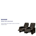 thumbnail image 4 of Flash Furniture Eclipse Series 2-Seat Reclining Brown LeatherSoft Theater Seating Unit with Cup Holders, 4 of 5