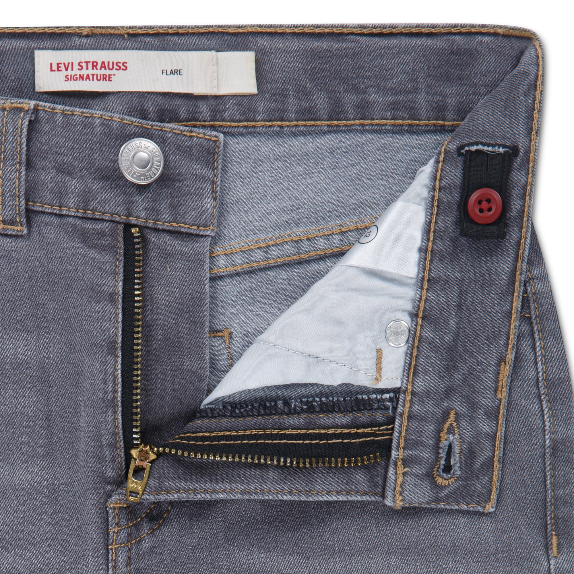 Levi Strauss Signature Girls Seamed Flare with Bows Jeans, Sizes 5-18