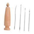thumbnail image 2 of de cuero Costura Awl Craft Clean Suministros de costura manual Manual de madera Awl para marcar el trabajo de cuero de superficie, 2 of 9