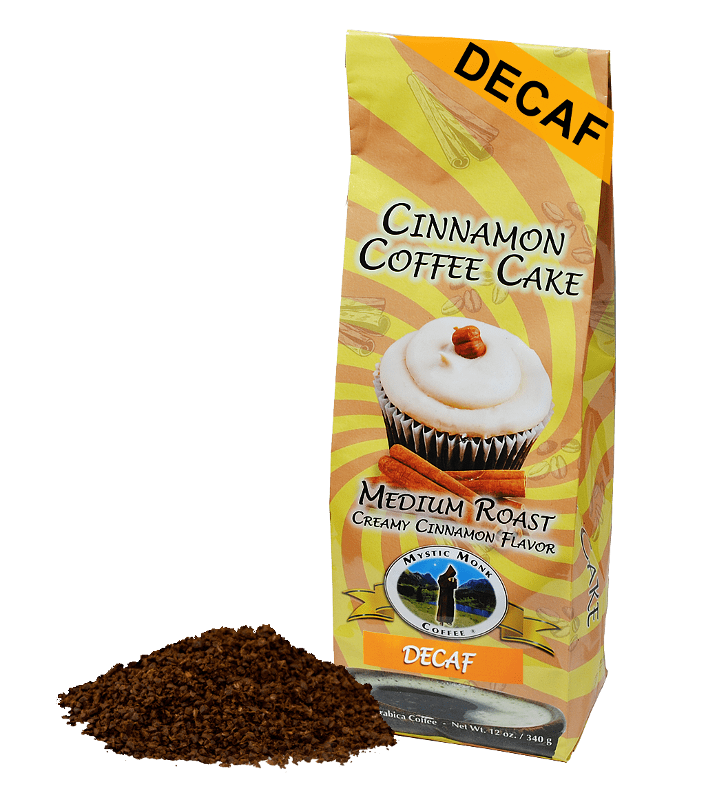 Mystic Monk Coffee Cinnamon Coffee Cake Decaf Flavored Ground