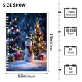 thumbnail image 3 of Wirebound Notebook Hardcover Spiral Notebooks Snowman Next To Christmas Tree, 60 Pages, 80 GSM, 5.7 x 8.3in, 3 of 7