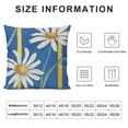 thumbnail image 5 of BANET Summer Pillow Covers Daisy Flowers Farmhouse Decorations Throw Waist Pillow Cases Rectangular Oblong Pillows Cushion Cover Blue Yellow 12x12in, 5 of 5