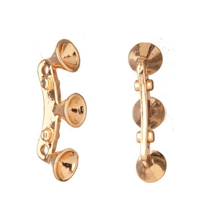 - Slider Charm, Antique-Gold Finished Lined Arched Crystal Setting 10x29mm Fits 3pcs ss23 Swarovski Crystals 4pcs/pack (3-Pack Value Bundle), SAVE $2
