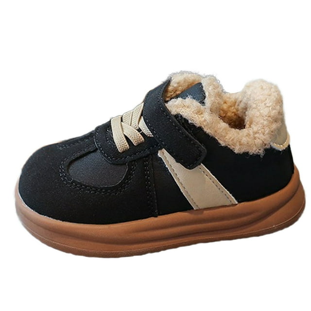 Chaussures en Molleton à Semelles Souples pour Enfants, Style Britannique Décontracté, Espadrilles Chaudes à la Mode