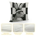 thumbnail image 4 of HENGT Easter Pillow Covers Buffalo Check Plaid Rabbit Truck Pillow Egg Leaves Wreath Couch Pillow Covers Happy Easter Spring Farmhouse Black and White Decoration for Sofa Couch Room Office, 4 of 5
