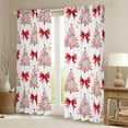 thumbnail image 2 of Homewish Ribbon Bow Tie Black Out Curtains,Merry Christmas Curtains Pack of 2 (42x63 Each),Red White Bedroom Curtains For Kids,Breathable Home Decor, 2 of 6