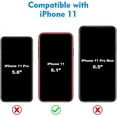 thumbnail image 6 of CellEver Clear Full Body Case for iPhone 11, Heavy Duty Protection with Anti-Slip TPU Bumper and [2 Tempered 9H Glass Screen Protectors] Shockproof Transparent Phone Cover 6.1 Inch (Red), 6 of 7