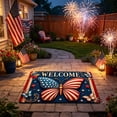 thumbnail image 5 of Cififendec 4th of July Patriotic Doormat, 23.62"×15.75", Absorbent Diatomaceous Earth Mat with Butterfly Print for Front Porch, Entryway & Outdoor Holiday Decor, 5 of 5